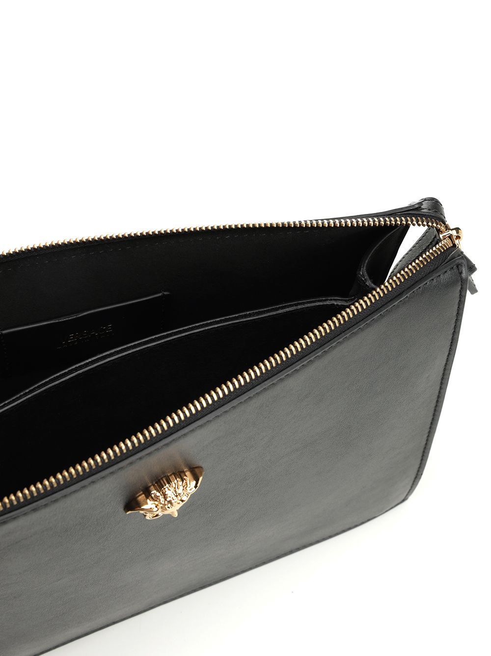 Versace Pouch With Leather Gusset Small leather goods - Nero | a04d1fd2591606bd2a38ca941c0c1114872d0474