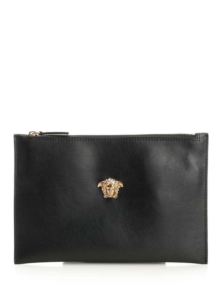 Versace Slim Leather Pouch Small leather goods - Nero | e3e435ea7d99229283d872944feef7e21dce691a