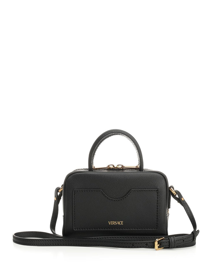 Versace Top Handle Vitello Handbags - Nero | 82435859f651552552d1869fa4f67f30491d4947