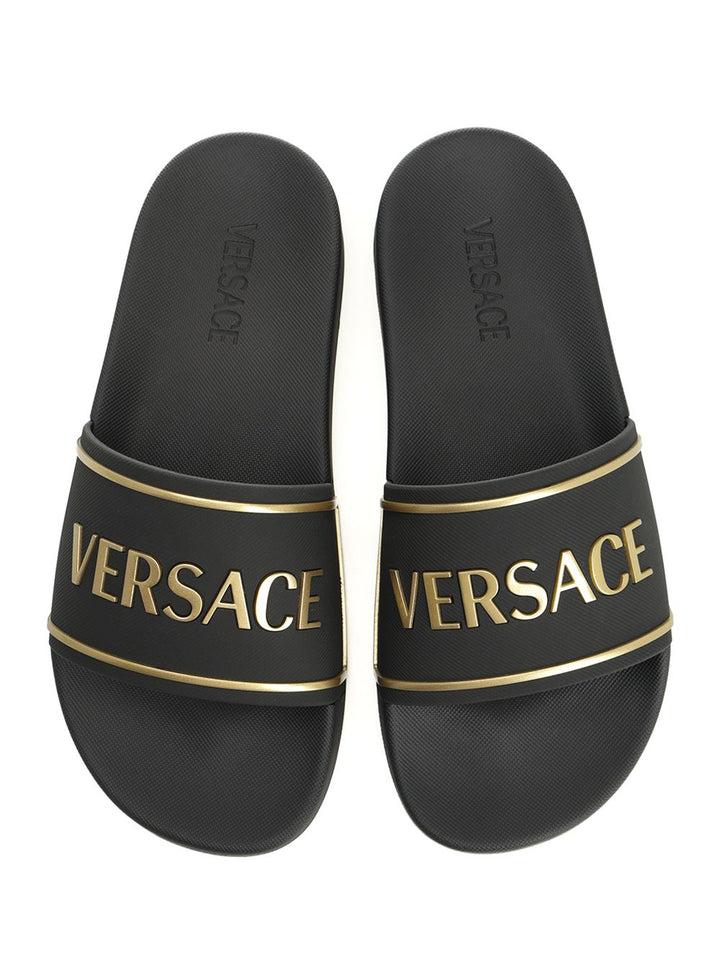 Versace Rubber Slides Scarpe basse - Nero | 27f9d5ee8002670cb4fb70ed405a7ee9e467ef9b