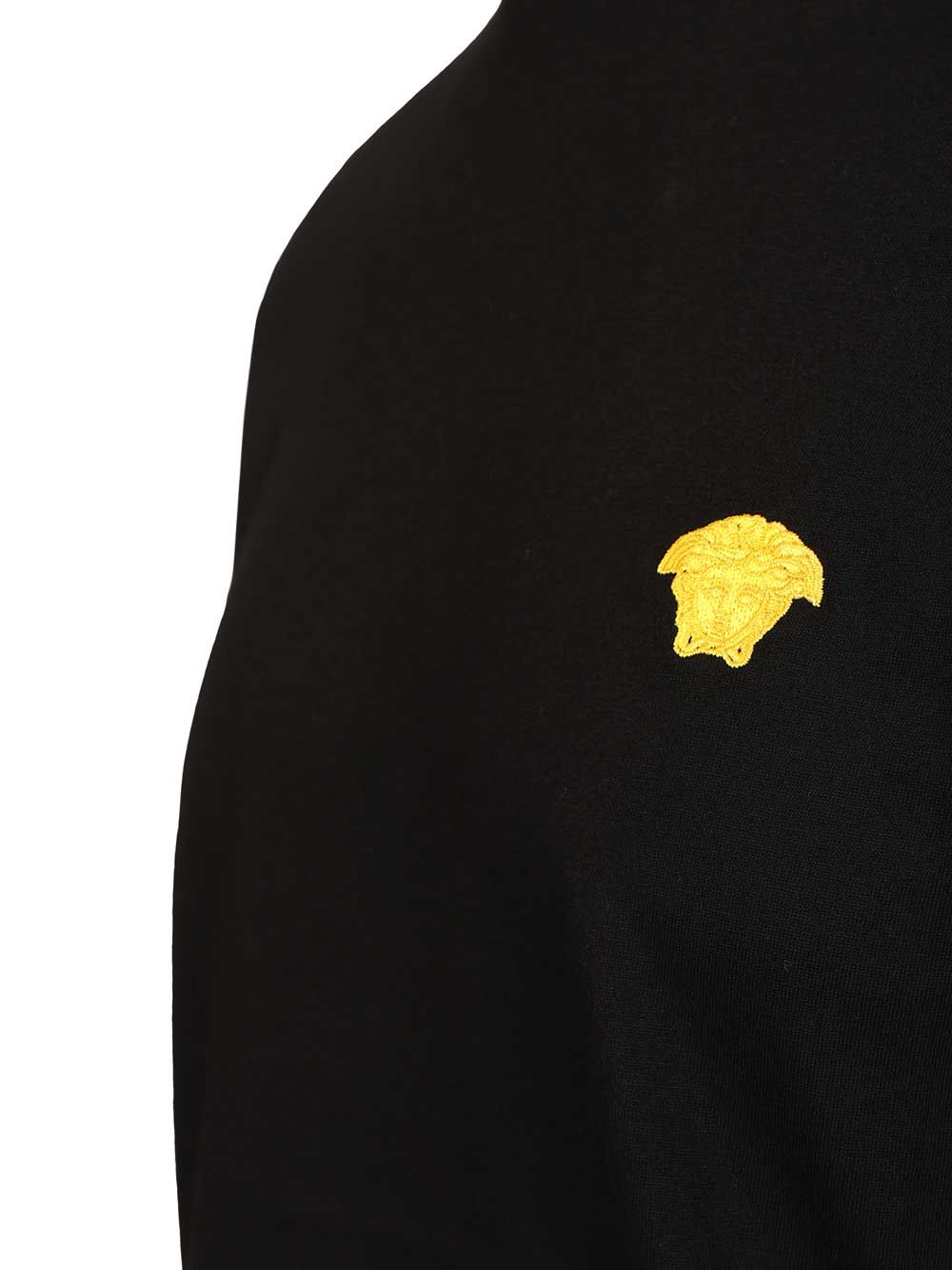 Versace Compact Cotton Jersey Fabric + Medusa Pop Embroidery T-Shirt - Bianco | ed2e75743b7b5d60bbbdd4aa63b53624979ecfd9