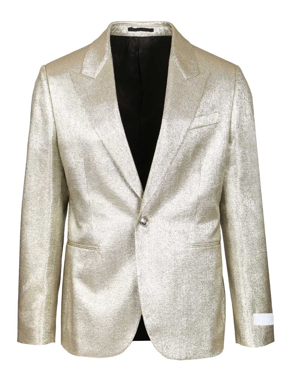 Versace Lurex Evening Blazer Giacche - Silver | a708f1a7bc3921b3b7e0ee25b4ebd79d10d712c6