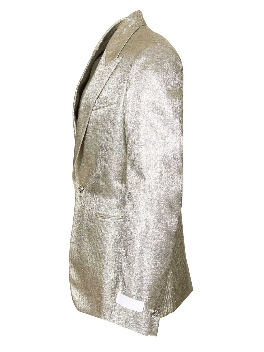 Versace Lurex Evening Blazer Giacche - Silver | 490260dd6536414701178f759a0ea98af04b5fcd