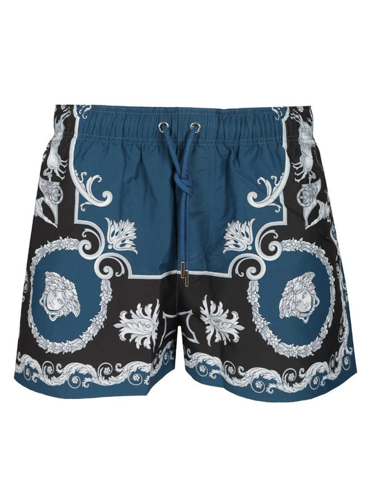 Baroque Swim Shorts Swimwear Blu