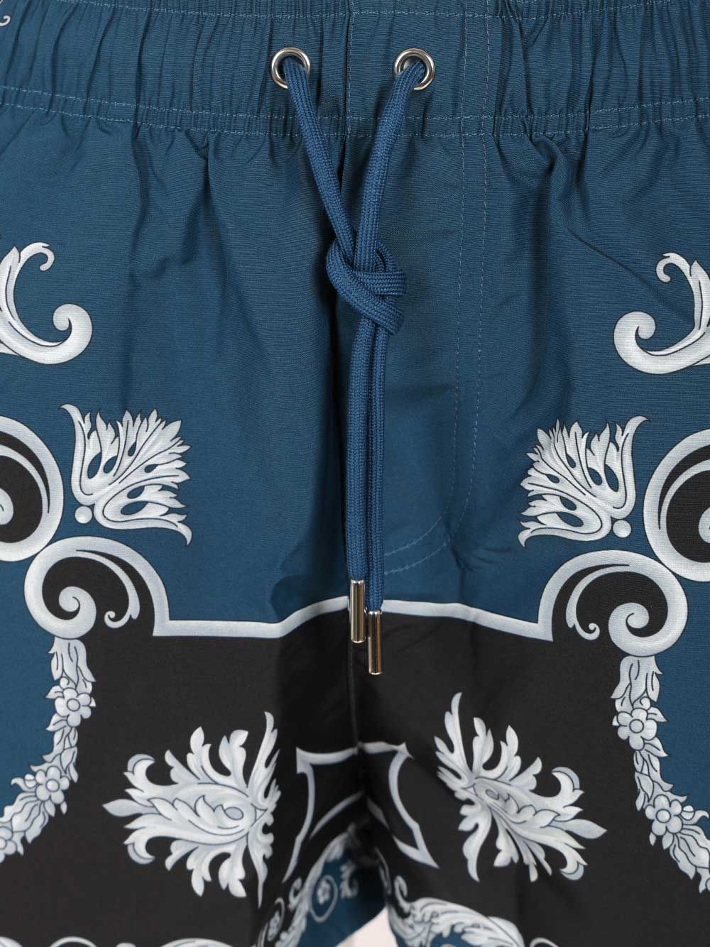 Versace Baroque Swim Shorts Swimwear - Blu | 9a85094987435565dd1fc1c6183276c10427953e