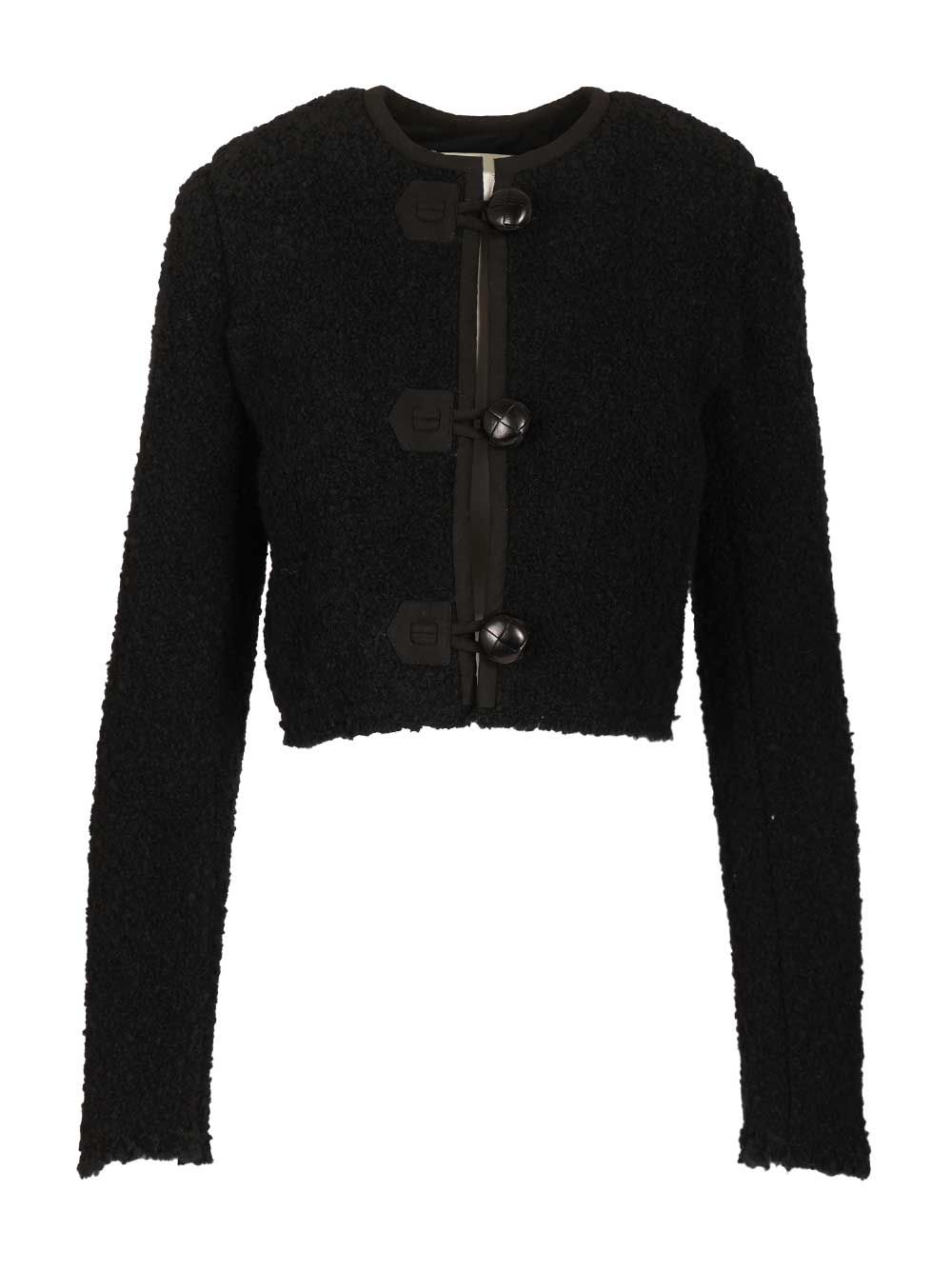 Isabel Marant Crop Bouclette Jacket Giacche - Nero | 07fbdf66dbf52333c809ca4a93ff37a64a1ac21c