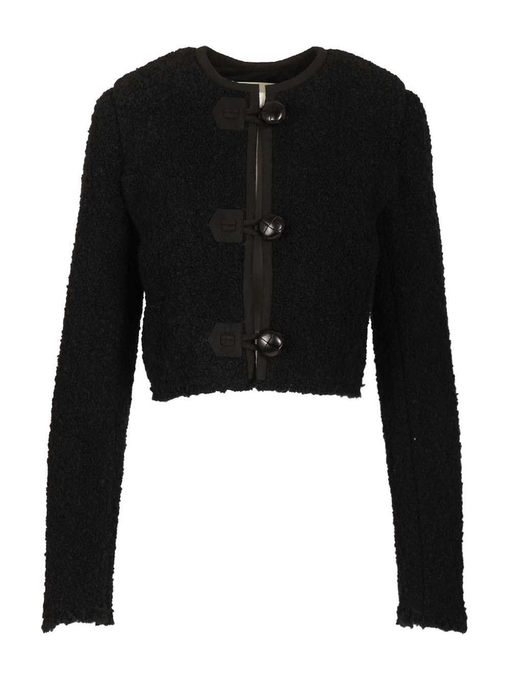 Isabel Marant Crop Bouclette Jacket Giacche - Nero | 07fbdf66dbf52333c809ca4a93ff37a64a1ac21c