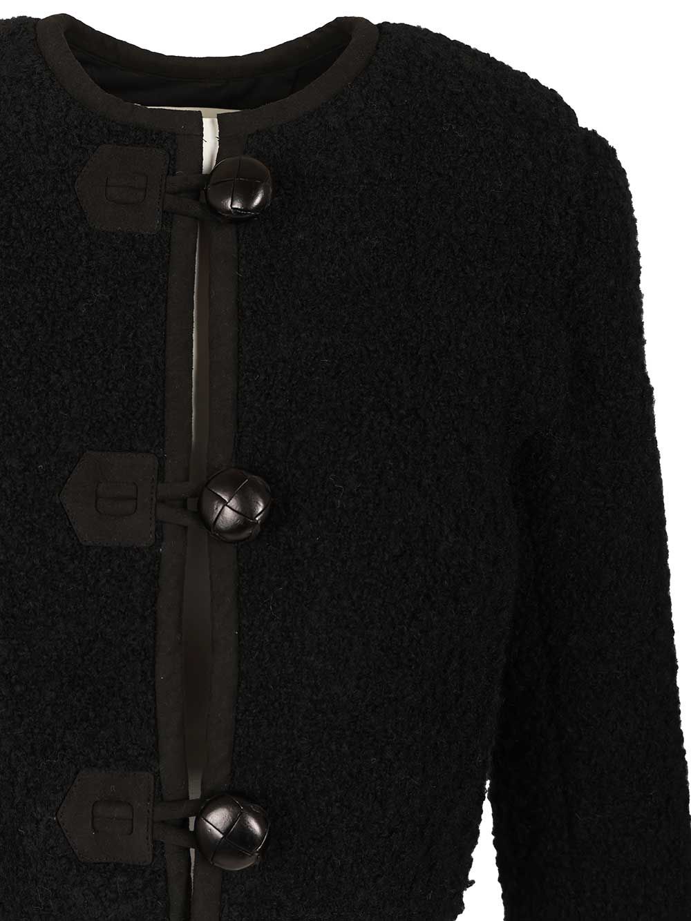 Isabel Marant Crop Bouclette Jacket Giacche - Nero | 53a369b5db3afb35e027f438cd5243825ec75fb9