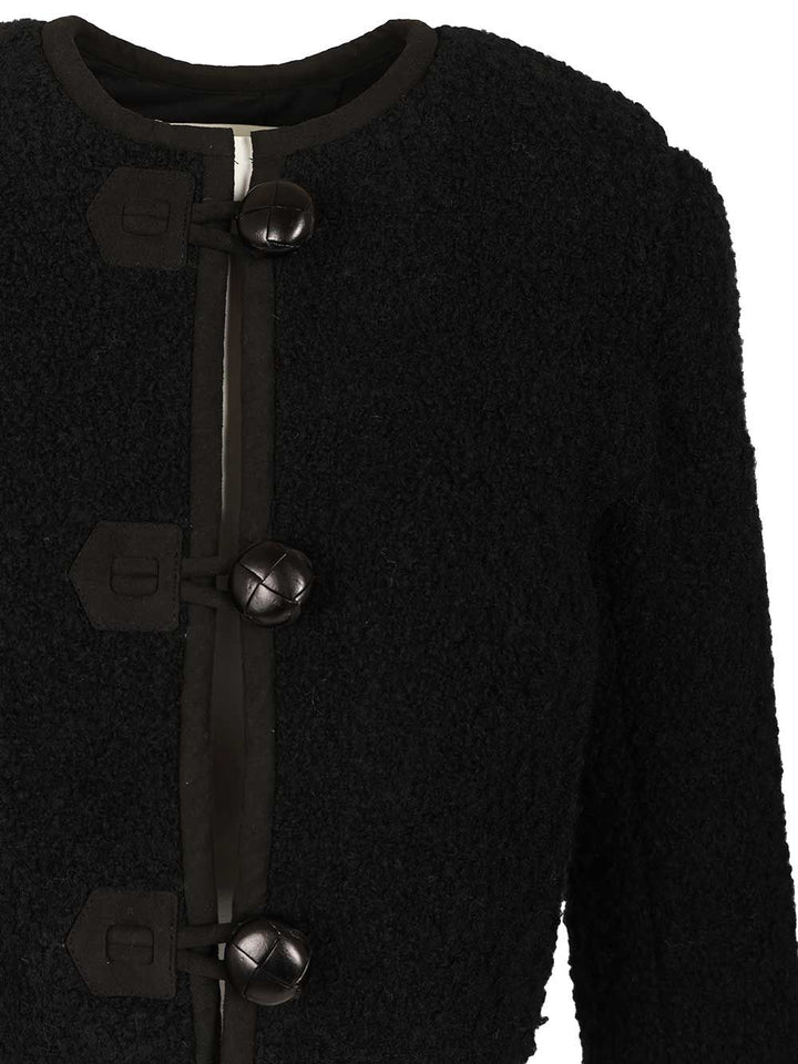 Isabel Marant Crop Bouclette Jacket Giacche - Nero | 53a369b5db3afb35e027f438cd5243825ec75fb9