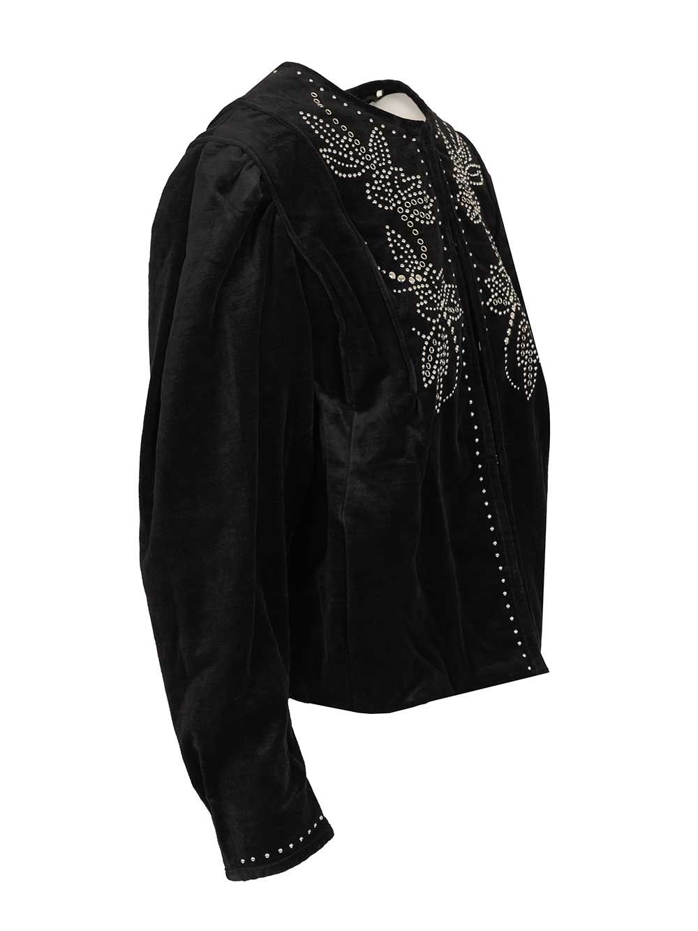 Isabel Marant Studded Velvet Blouse Shirts - Nero | 82cde7c22dfe7450c5f39cc451a4431fe5ded878