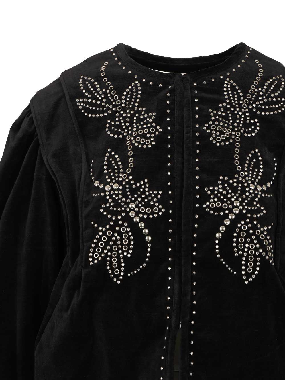 Isabel Marant Studded Velvet Blouse Shirts - Nero | b9b14a0a4631273a5141983ab68e63cddd3a4c76