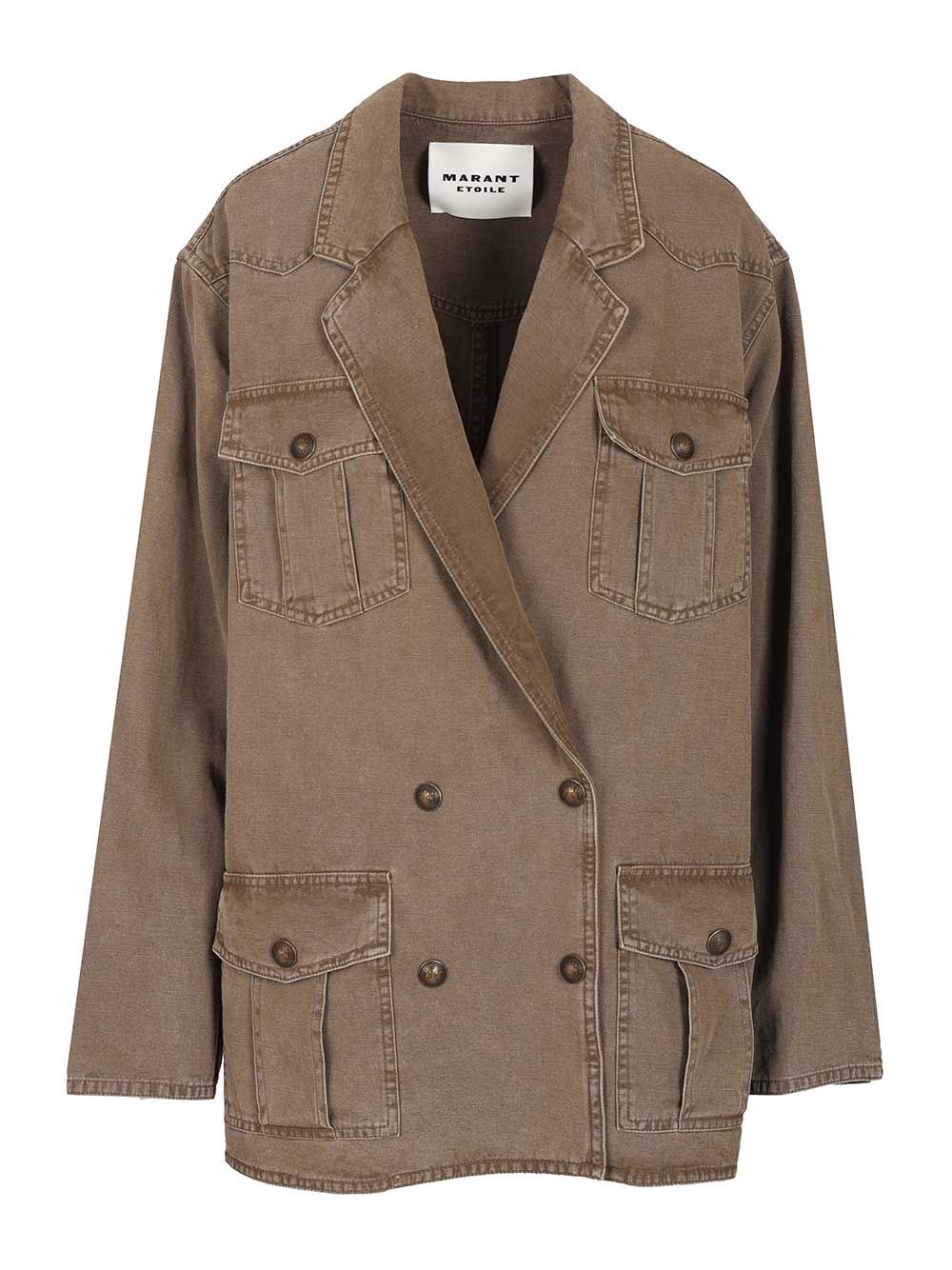 Marant Etoile Nevala Giacche - Marrone | a18d43d6ca7f088e22a9e2d45cfbe014c0faa305