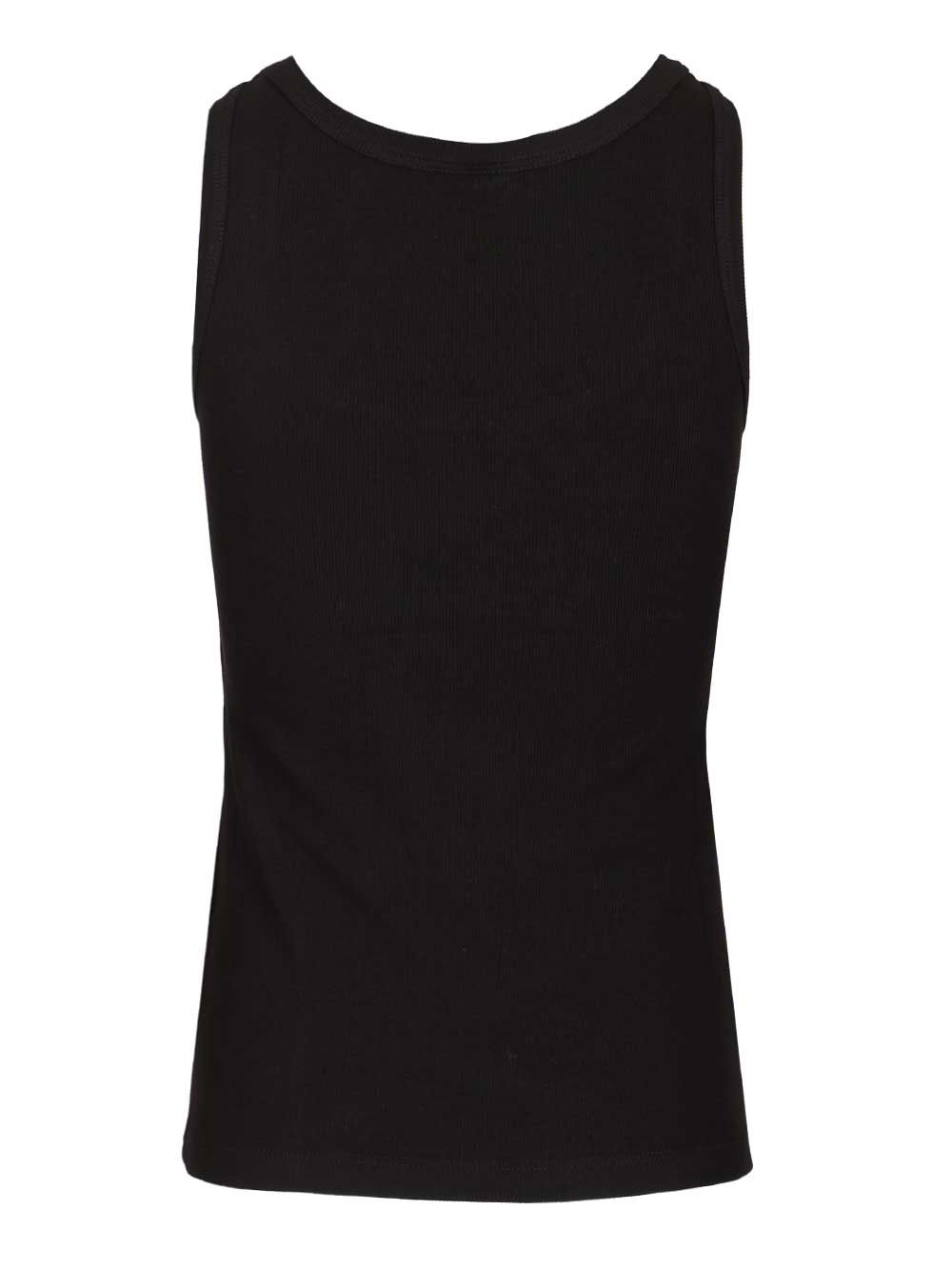 Versace Tank Top Gots Cotton Rib Stretch Top - Nero | cf96f64f6ef2be4b4460e4eb99b43412d69aa67f