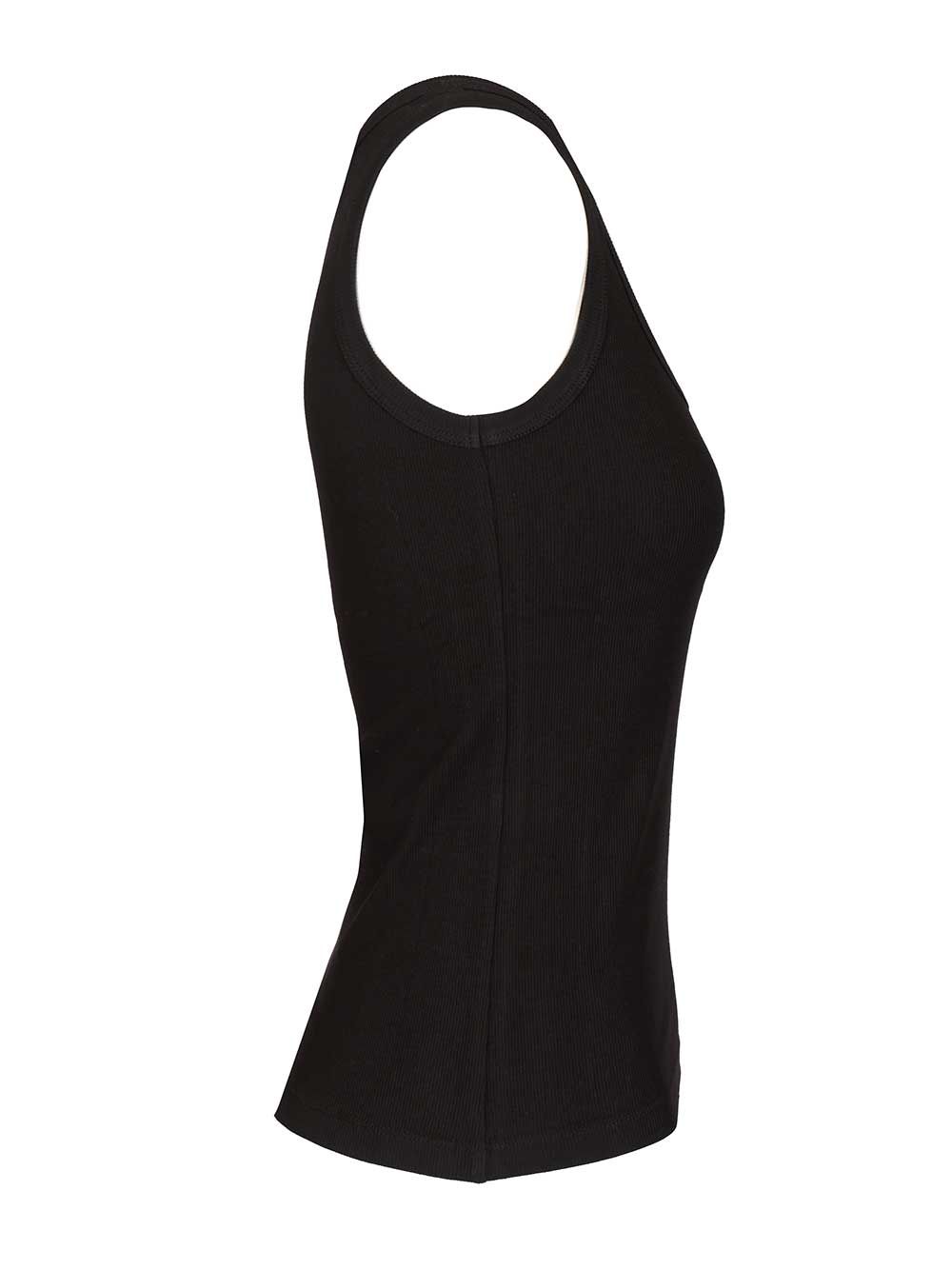 Versace Ribbed Tank Top Top - Nero | c8048441b10ce6baa90a7a418ade9ac42b3e24b9