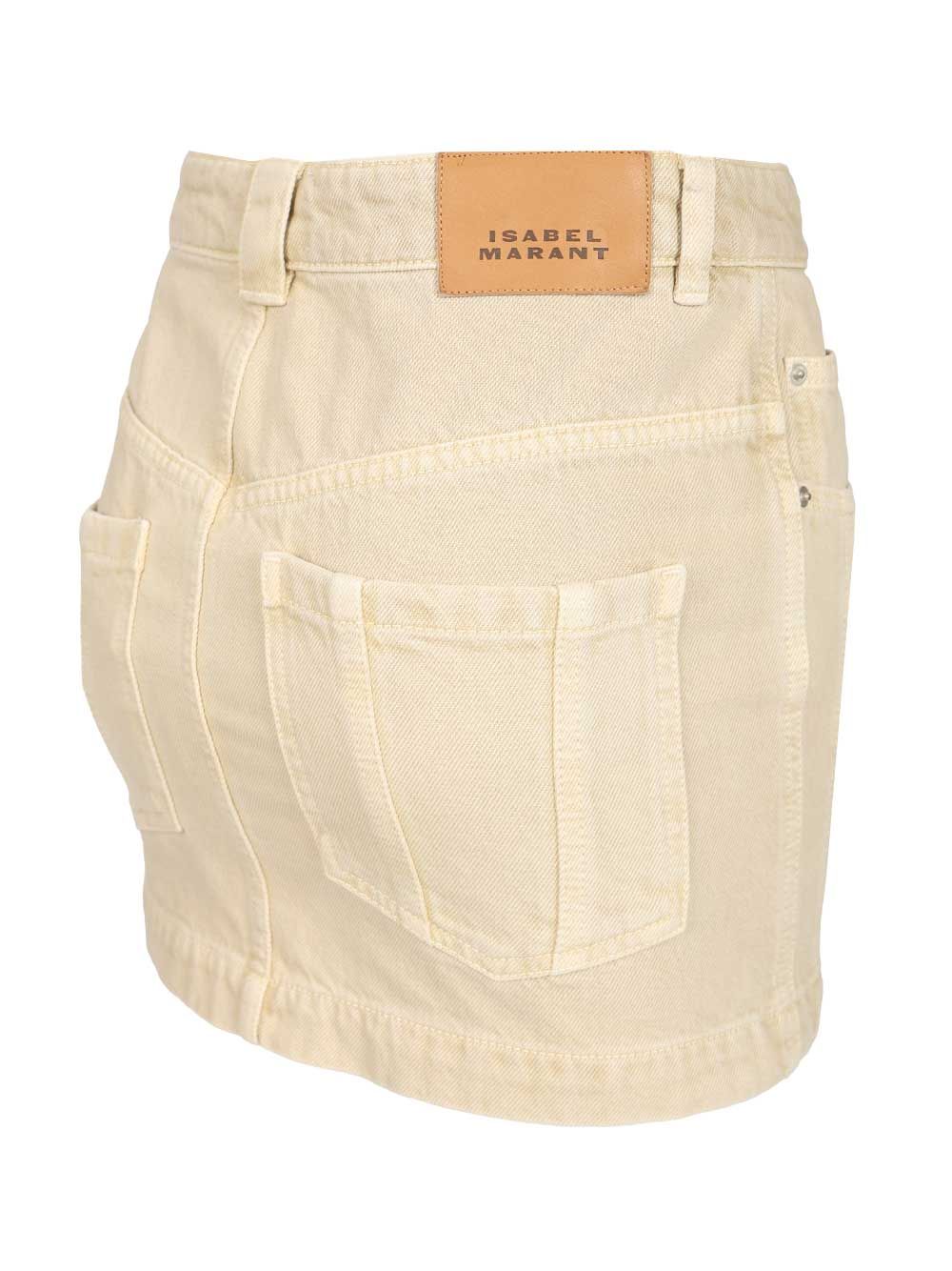 Marant Etoile Juana-Ga Gonne - Beige | 34bf7daa2da4053848810f2a138cb0640711e514