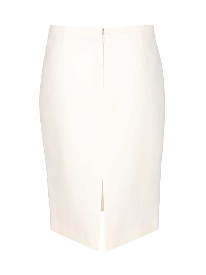 Versace Skirt Responsible Light Weight Double Wool Crepe Gonne - Bianco | c46320a3ca9718f8059e783974b70ee538493063
