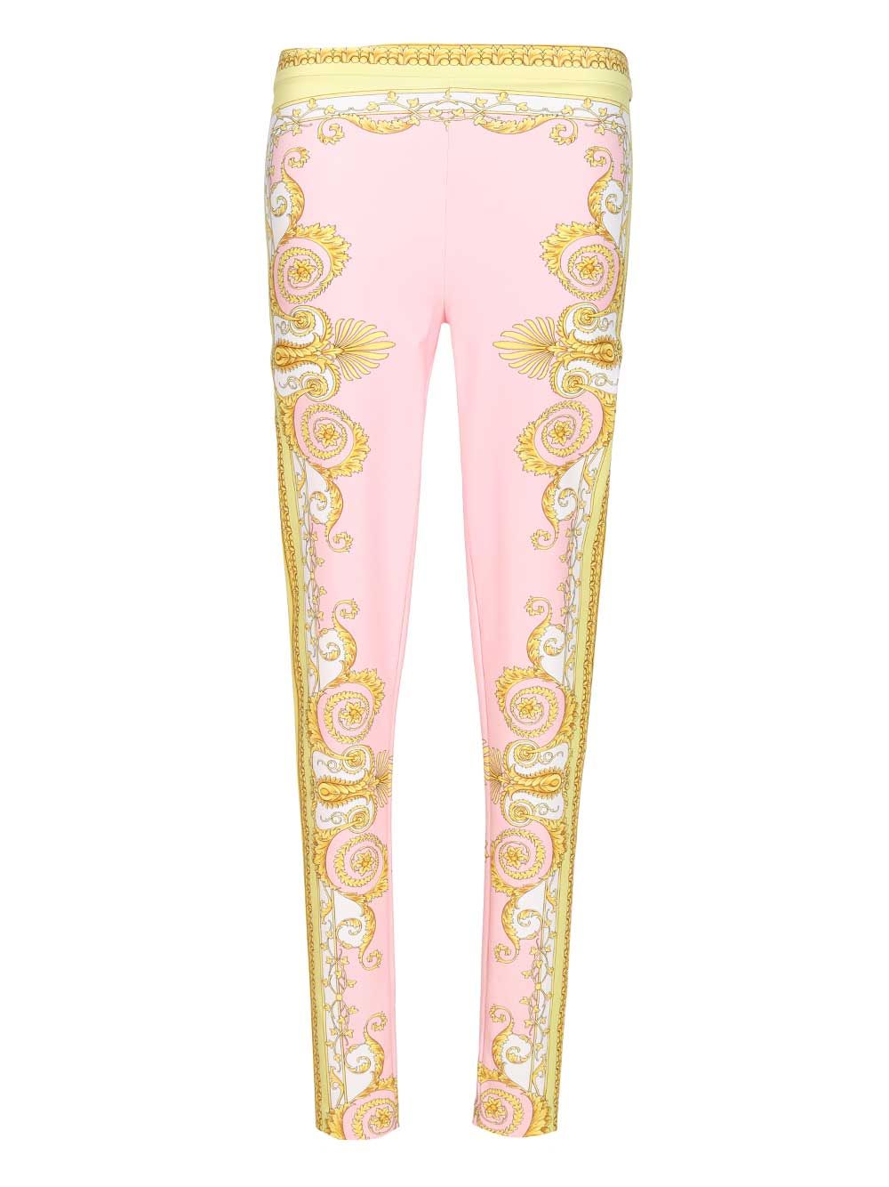Versace Leggings Spring Barocco On Responsible Matt Lycra Trousers - Rose | 7131082a33ac8b4f0d236f0b1282fab65d9b4c0f
