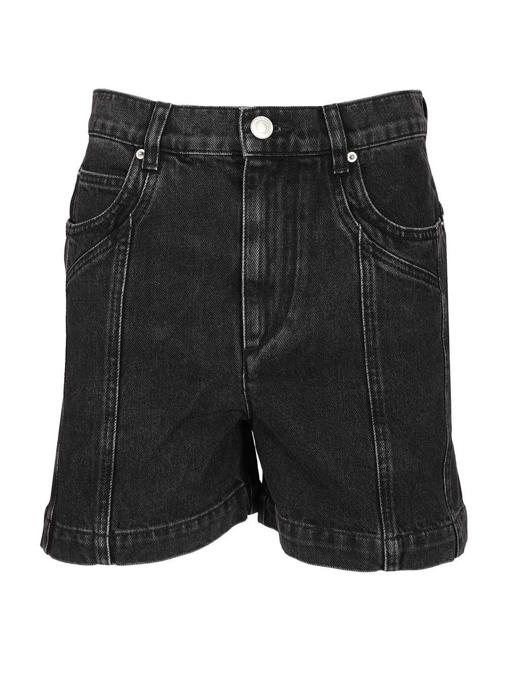Marant Etoile Joely-Ga Shorts Trousers - Nero | 405a4447ecd2bad7001c2cb200403bc35cb6f139