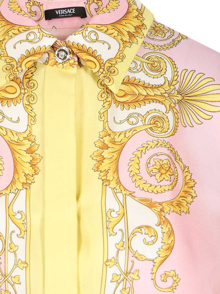 Versace Formal Shirt With Baroque Print Shirts - Rose | 5cc97193a1e4f875d220662d531fe98aae3e2b59