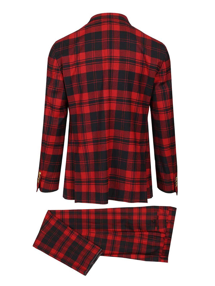 Gabriele Pasini Red Checked Double-Breasted Suit Abiti - Rosso | 986dc9ef1afe7df2503571e2f1408fa1466792f4
