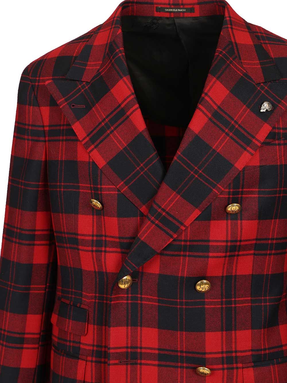 Gabriele Pasini Red Checked Double-Breasted Suit Abiti - Rosso | e737c2cd1faaff7a3308ae4e007fbe2dde0a2fbf