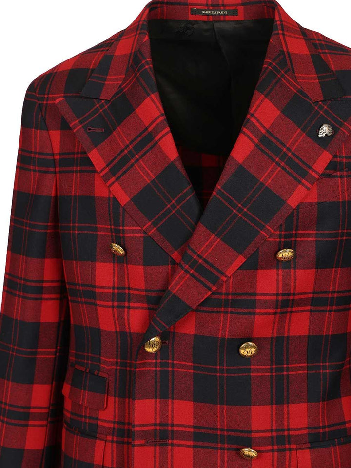 Gabriele Pasini Red Checked Double-Breasted Suit Abiti - Rosso | e737c2cd1faaff7a3308ae4e007fbe2dde0a2fbf