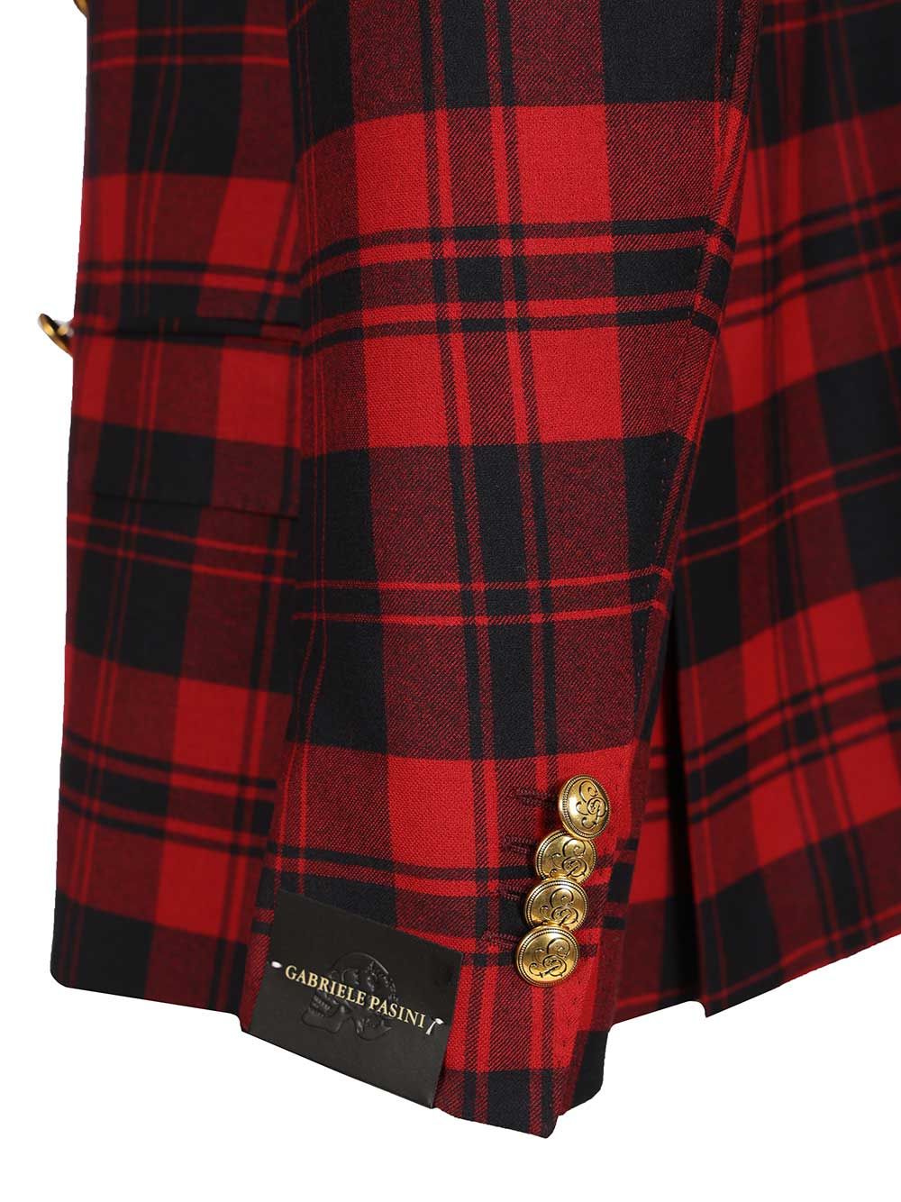 Gabriele Pasini Red Checked Double-Breasted Suit Abiti - Rosso | 770503380be070cc13dff432a1b0bddbc08c5067