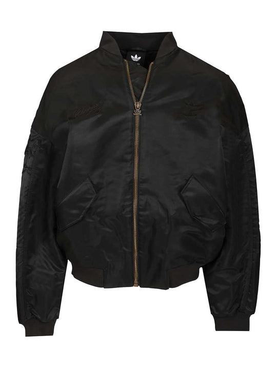 Satin Bomber Jacket Giacche Nero