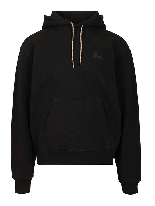 Cotton Hoodie Sweatshirts Nero