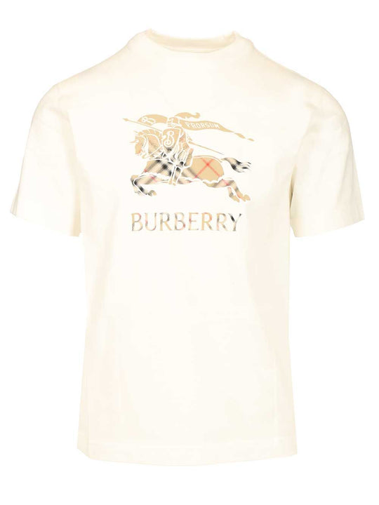 Cotton With Shaded Ekd T-Shirt Bianco