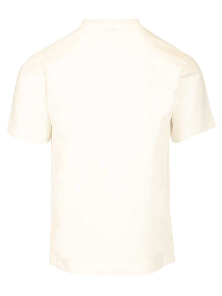 Burberry Cotton  With Shaded Ekd T-Shirt - Bianco | 17ee246ed7addf38f842479ce112b1f7def3352f