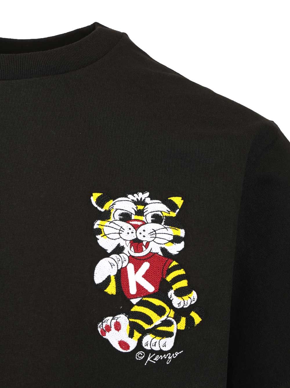Kenzo Gots Kenzo Wild Tiger Embroidered Oversize T-Shirt - Nero | c9bed1fa262af929c6f54e3cd7a470841b630c14