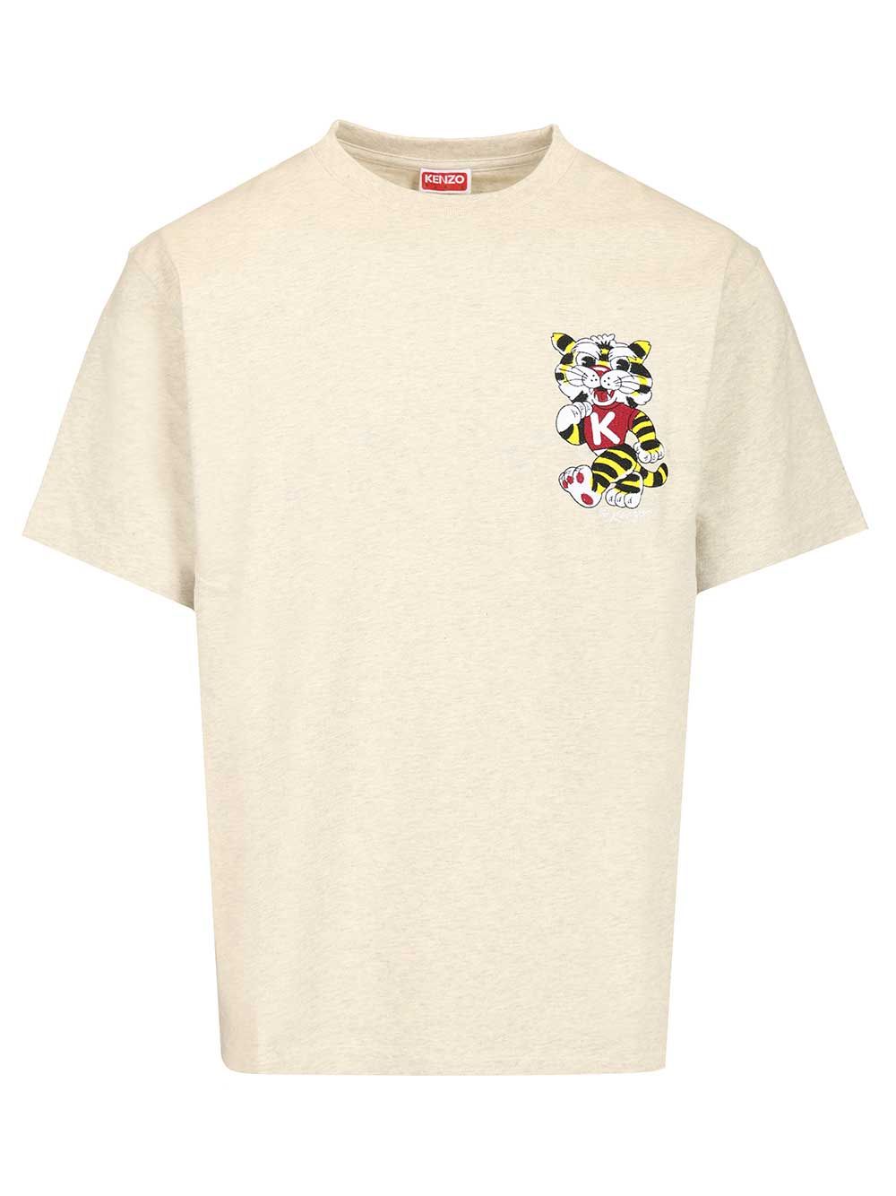 Kenzo Gots Kenzo Wild Tiger Embroidered Oversize T-Shirt - Grey | 7372c4c00d89261dd3788bf2abf8c3b3d146cfb6