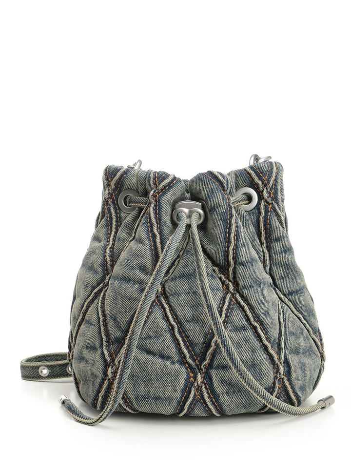 Diesel Charm-D S-Bucket Bag Crossbody Bags - Blu | 34fe9e30a2f800f86af39fc3d5a27d2832e53a28