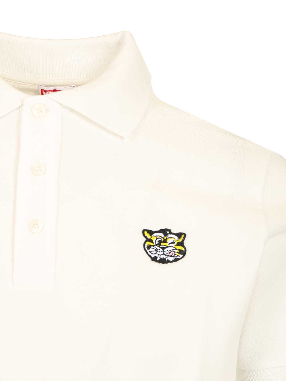 Kenzo Gots Kenzo Wild Tiger Slim Polo Polo shirt - Bianco | 9141393526cec0fe58443b6397a16548e9f35891