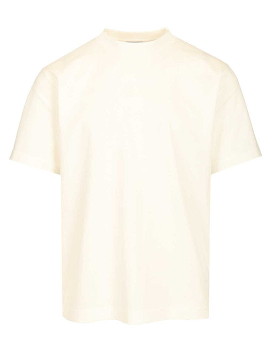 With Embroidered Burberry Logo T-Shirt Bianco