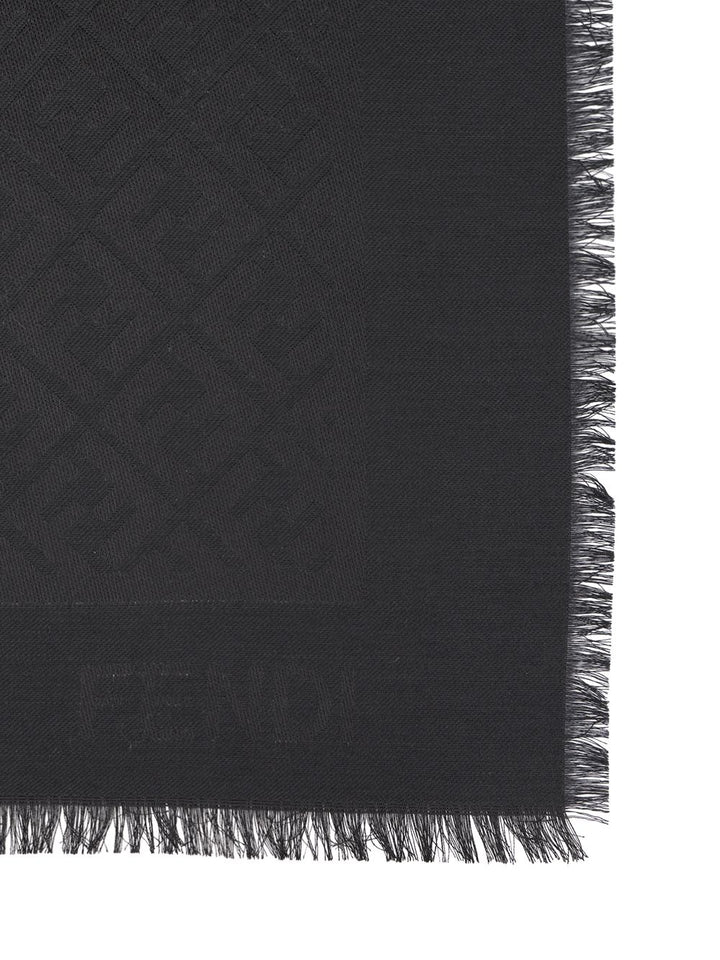 Fendi Silk And Wool Shawl Scarves And Foulards - Nero | d03c5846826c6e47fba9e264f076b58c37c843c1
