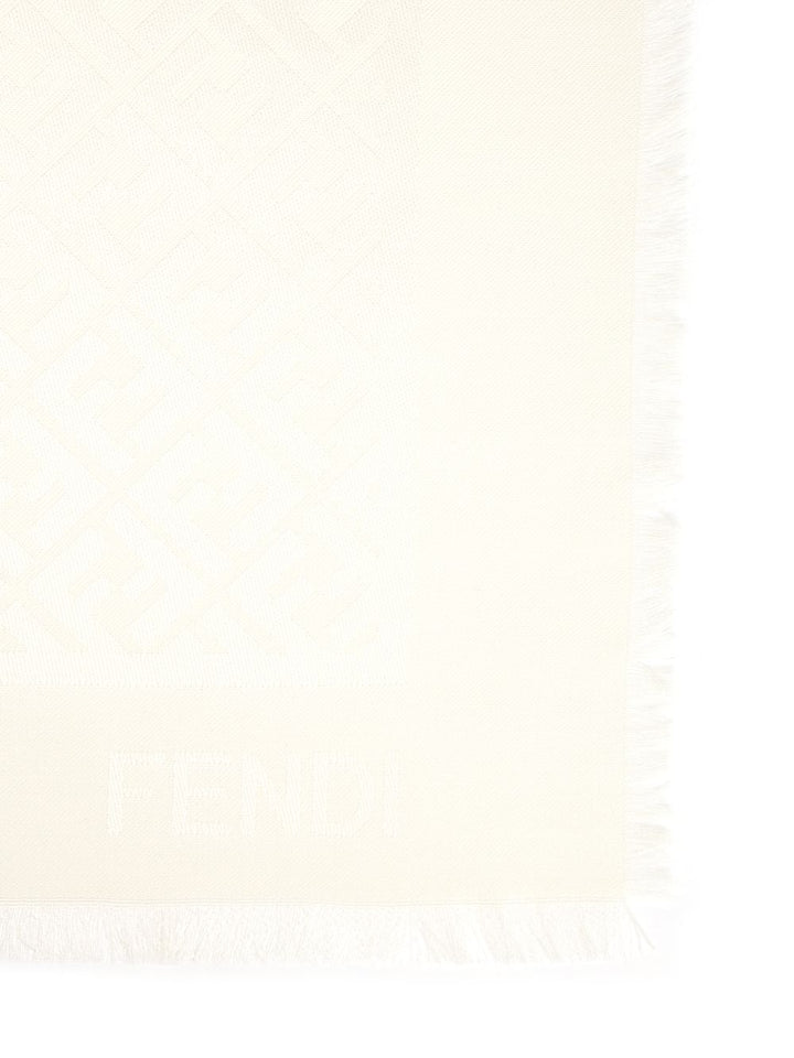 Fendi Silk And Wool Shawl Scarves And Foulards - Beige | 37448126477f1adedc89e3b0c873e2e27c0f2a37