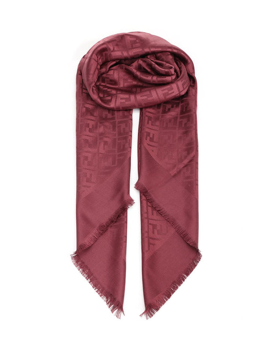 Silk And Wool Shawl Scarves And Foulards Rosso