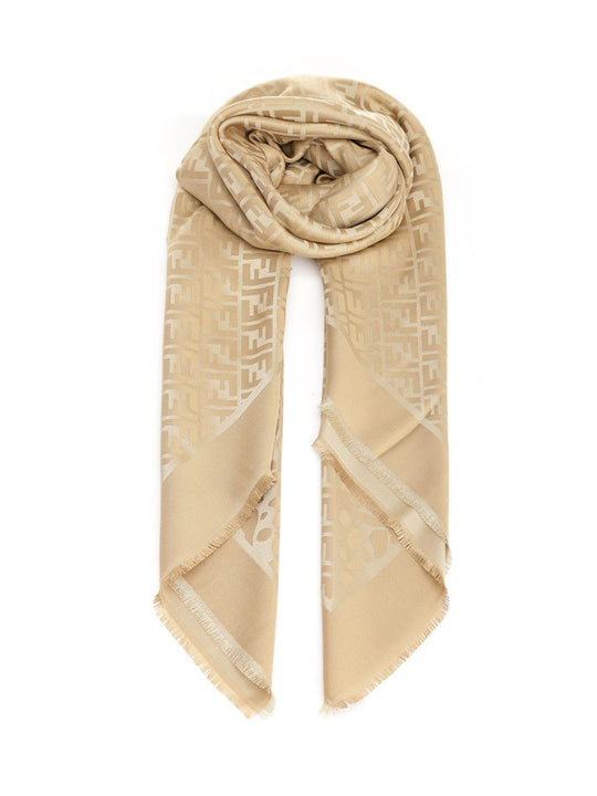 Silk Blend Shawl Scarves And Foulards Arancione