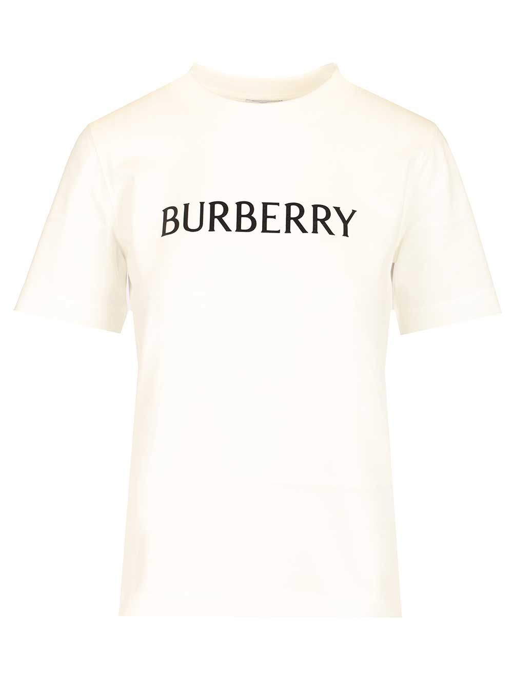Burberry Cotton  With Logo T-Shirt - Bianco | f41b1461d5b1e6d8cab27deb2d2f97bf4ce0dda0