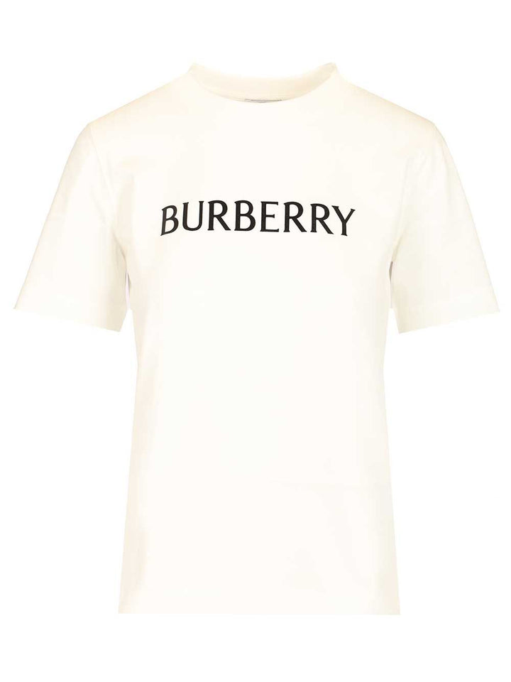 Burberry Cotton  With Logo T-Shirt - Bianco | f41b1461d5b1e6d8cab27deb2d2f97bf4ce0dda0