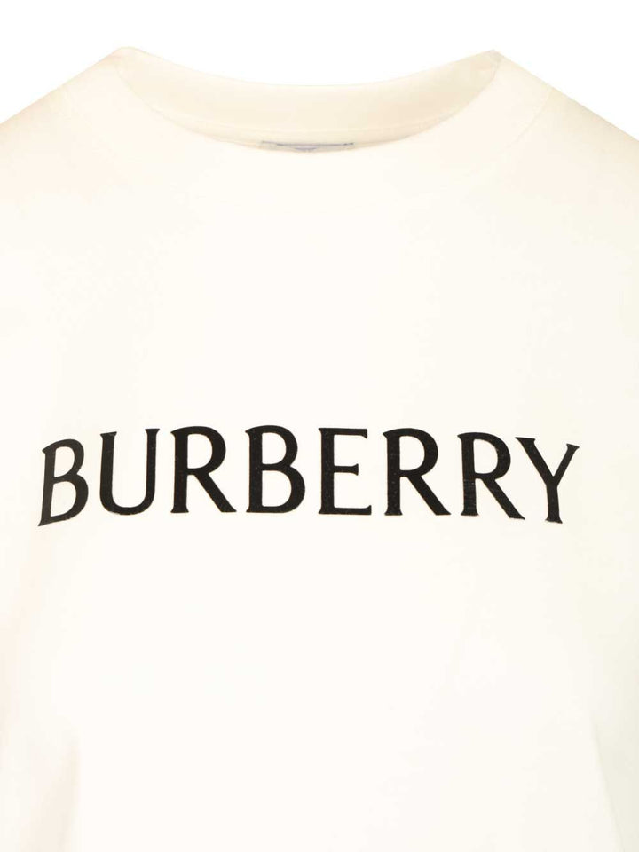 Burberry Cotton  With Logo T-Shirt - Bianco | ad2153b2831dd698e13c552d4cc93fc07d14a27a