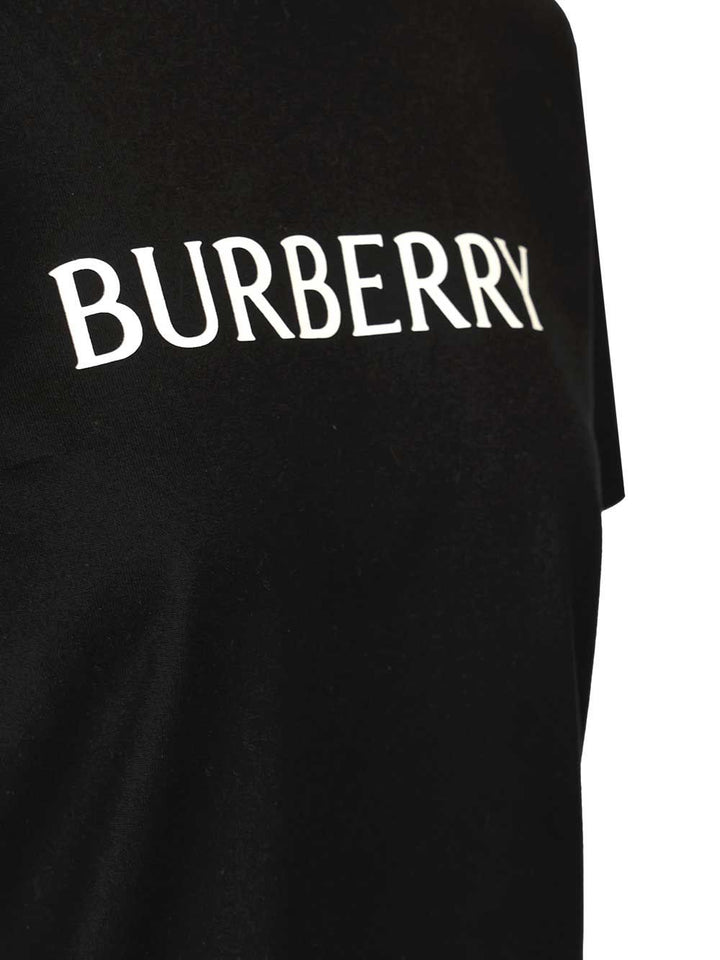 Burberry Cotton  With Logo T-Shirt - Nero | a84192a21b74655a73ad8942892f3d2ff34c885a