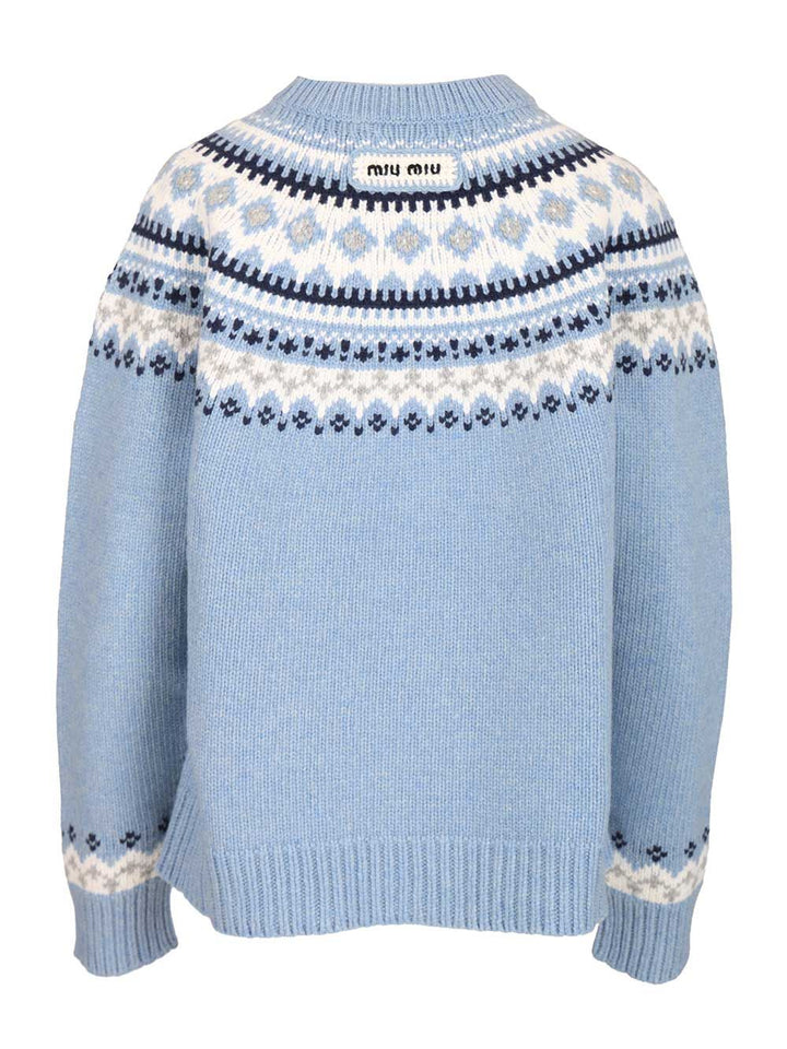 Miu Miu Wool Sweater Knitwear - Light blue | 301ced259893bdf0b61004052dcca54d4eeca081