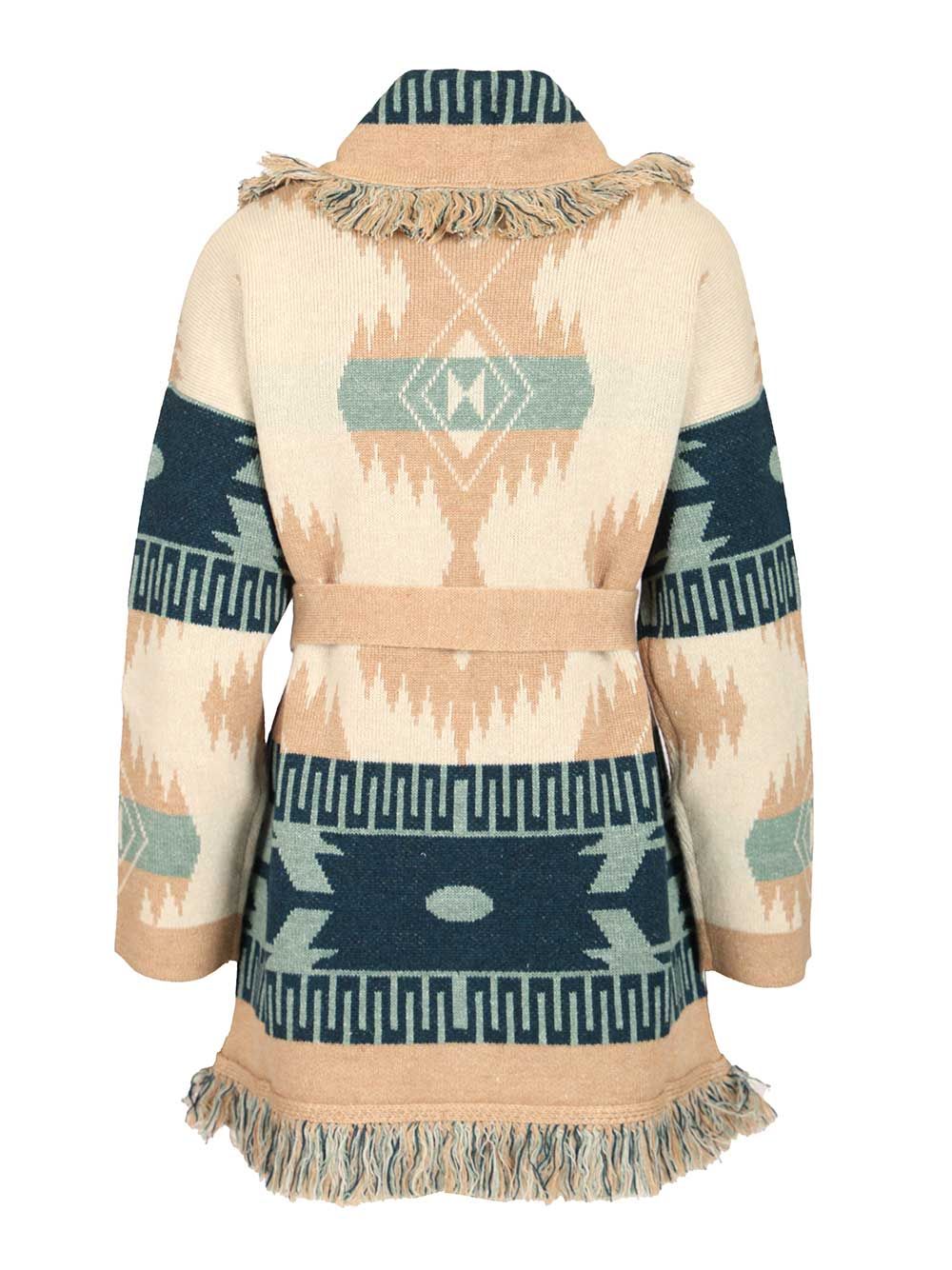 Alanui Icon Jacquard Cardigan Chalk Sand Knitwear - Beige | 843bc1efcaddc1cadd65eabd13928f886034ccf7