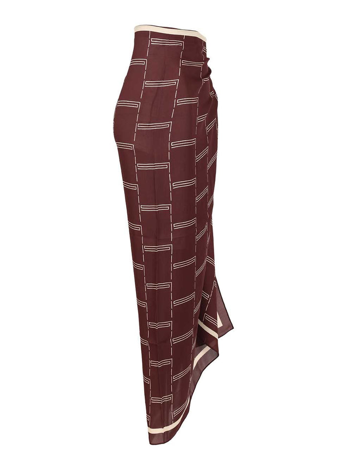 Matteau Silk Sarong Gonne - Bordeaux | 45749c7b4814b4d866fc22d41c83436067d20d3e