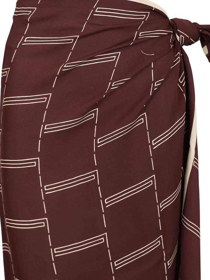 Matteau Silk Sarong Gonne - Bordeaux | 02fda09602e8ac89face5eb57e4d7c973b9617e9