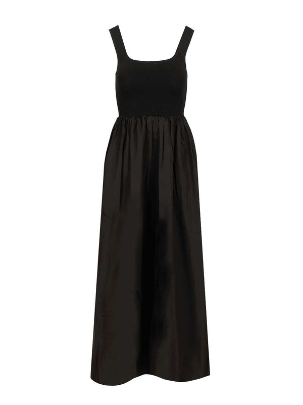 Knit And Cotton Dress Abiti Nero