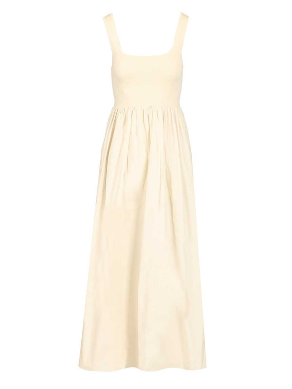 Knit And Cotton Dress Abiti Beige